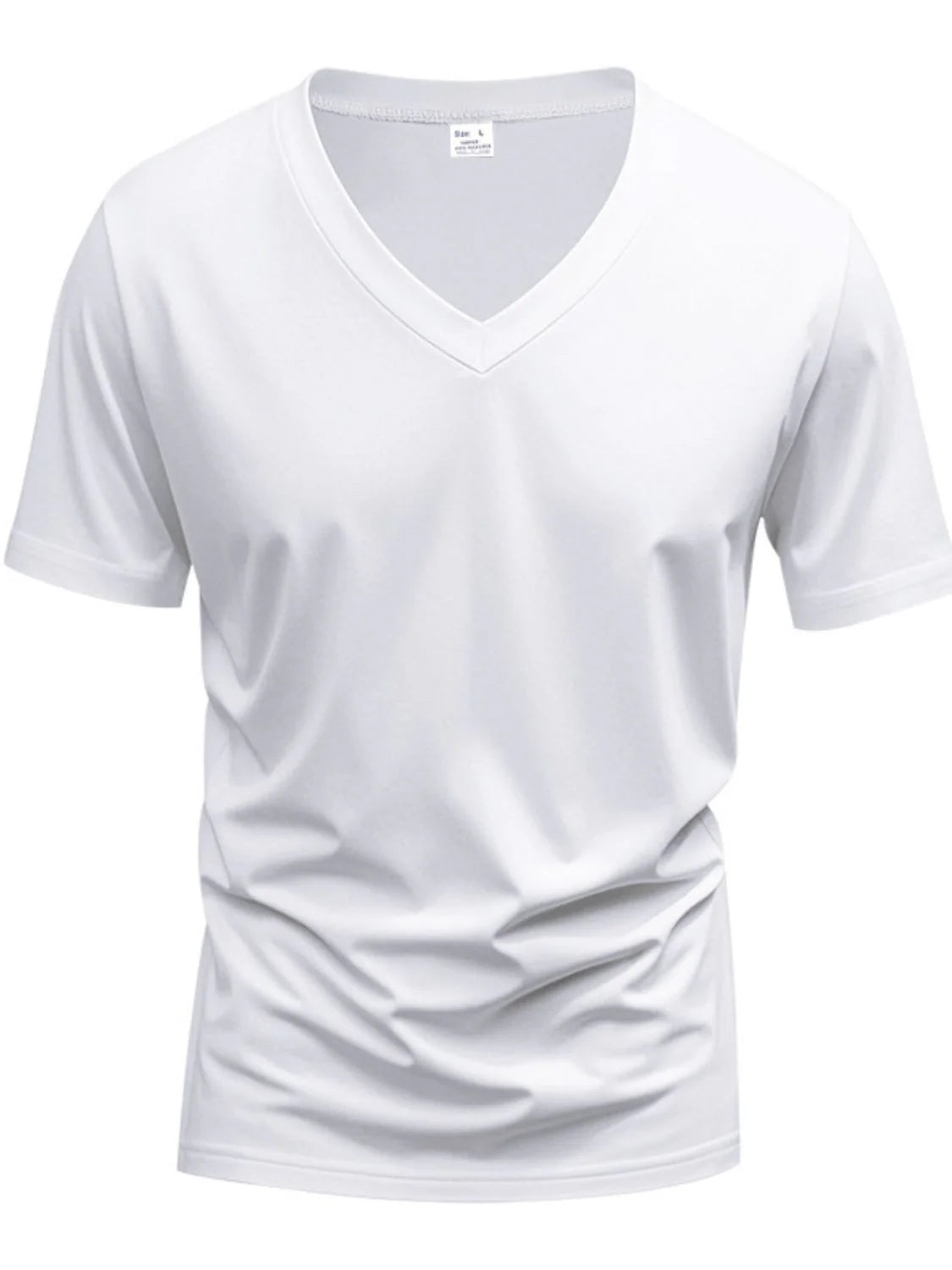 Men'S Full Size V-Neck Short Sleeve T-Shirt plus Size