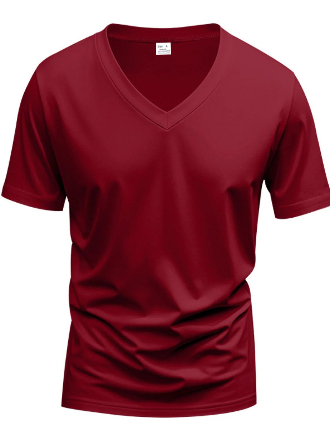 Men'S Full Size V-Neck Short Sleeve T-Shirt plus Size