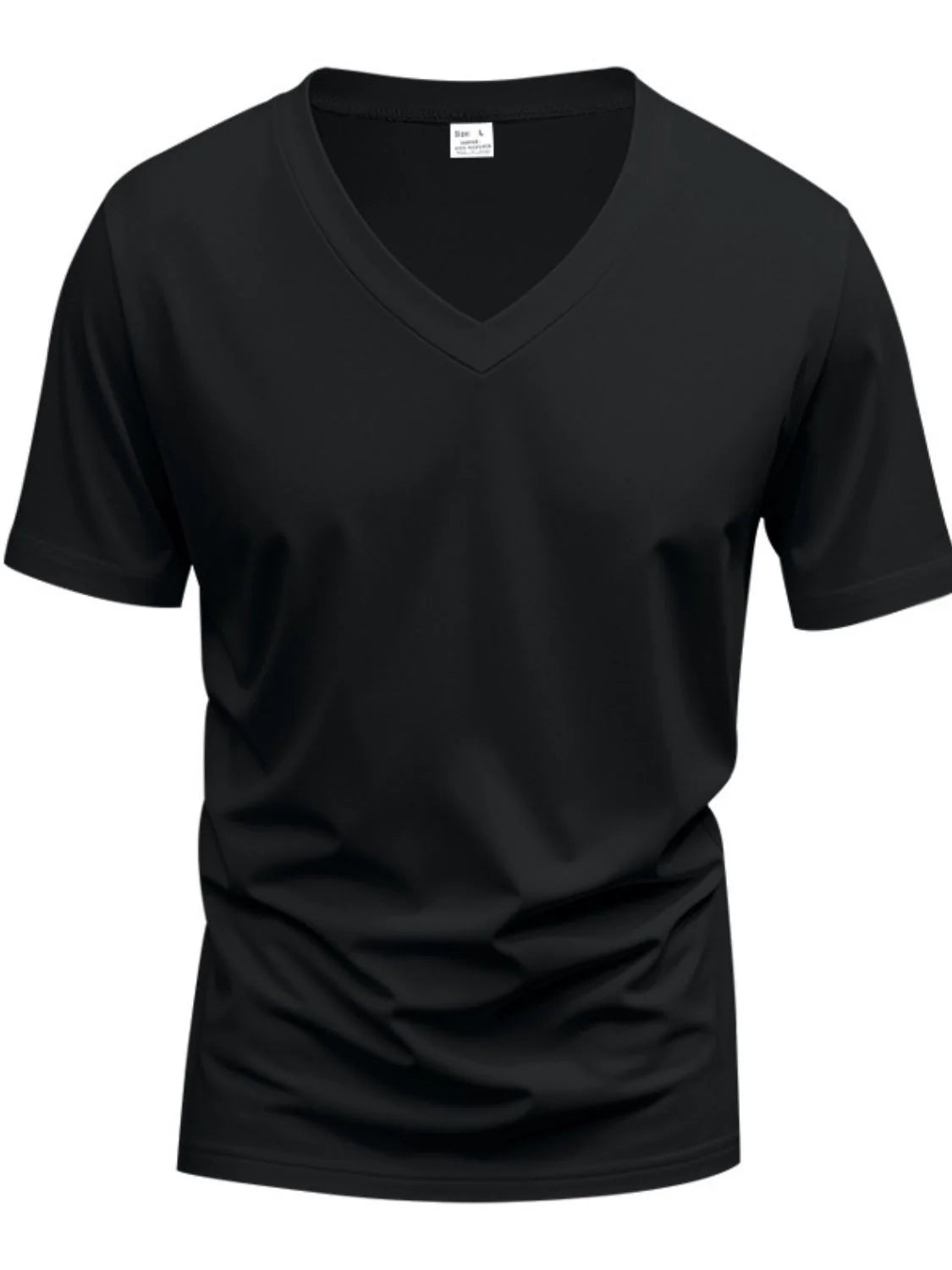 Men'S Full Size V-Neck Short Sleeve T-Shirt plus Size