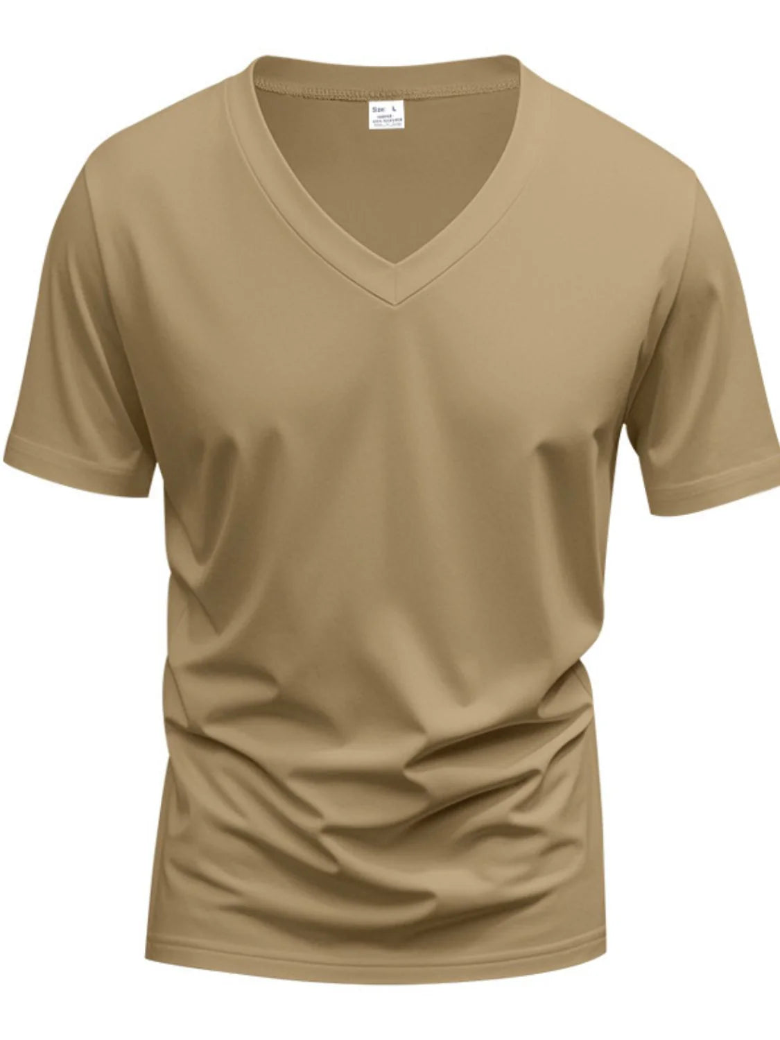 Men'S Full Size V-Neck Short Sleeve T-Shirt plus Size